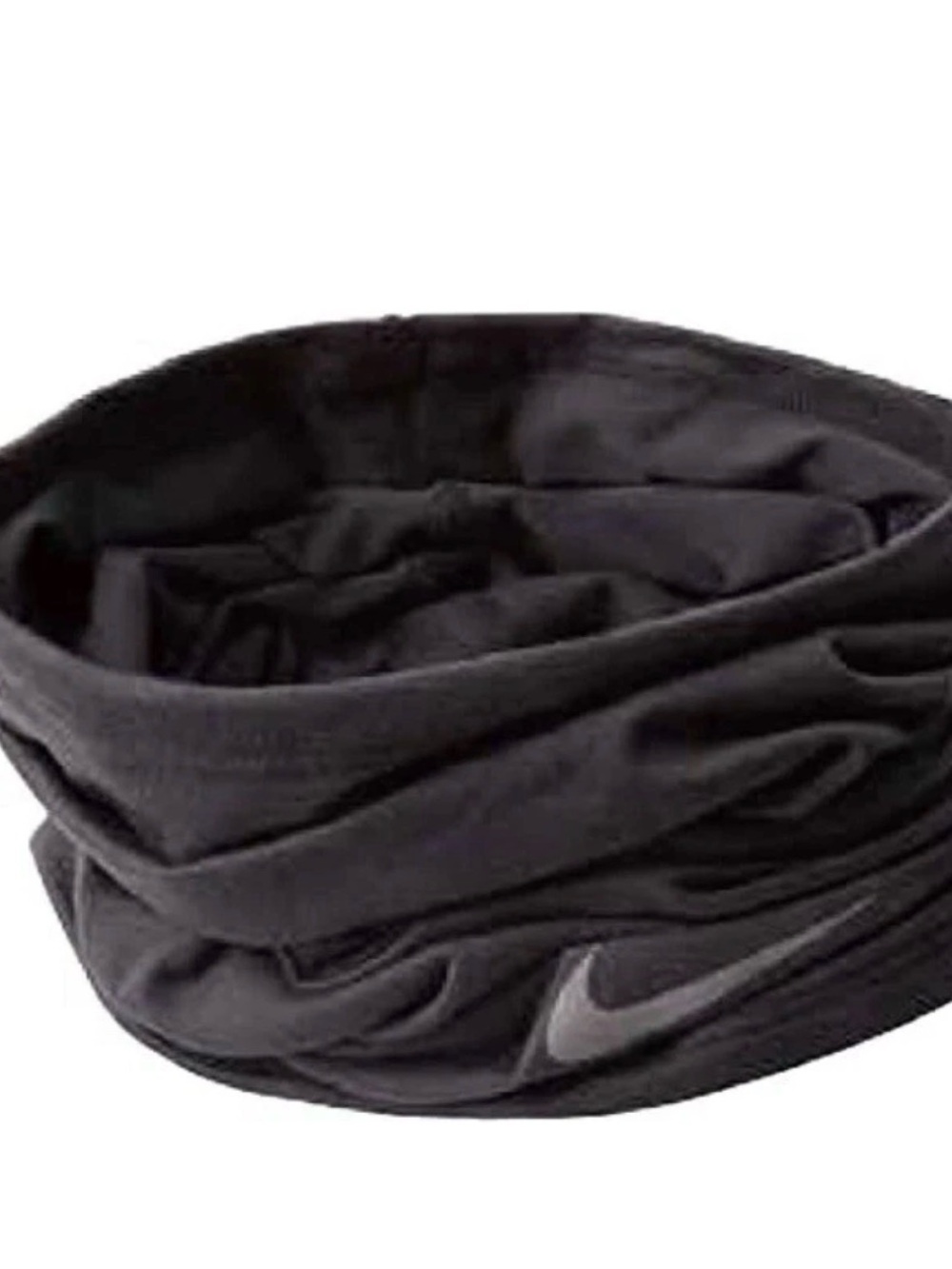 New Nike Black Dri Fit Neck Gaiter Scarf with Swoosh Running Wrap